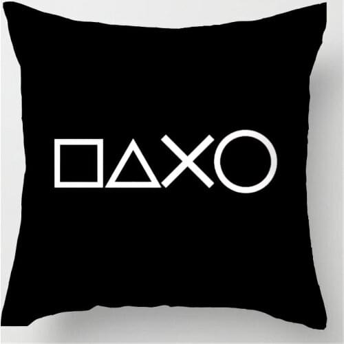 Cool Art Design Playstation Buttons Funny Vintage Style Double Printing Unique Throw Pillows Square Concealed Zipper Pillowcase