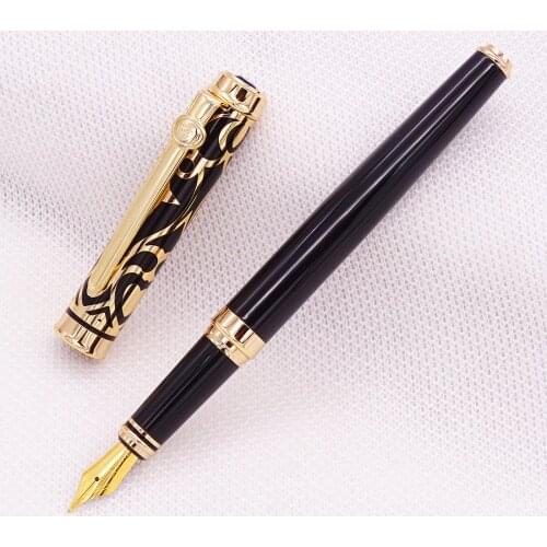 Duke Noble Sapphire Fountain Pen Iridium Medium Nib, Three Color Optional Ink Pens, Ideal Business Office Home School Supplies