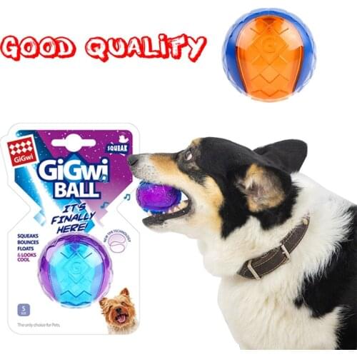 Pet Dog Puppy Squeaky Chew Toys Sound Pure Natural Non-toxic Rubber Outdoor Play Small Large Dogs Funny Ball for Dog Accessories