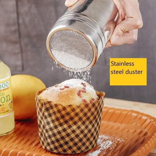 Cooking Tools Coffee Accessories Stainless Steel Chocolate Shaker Cocoa Flour Icing Sugar Powder Coffee Sifter Lid Shaker Cocina
