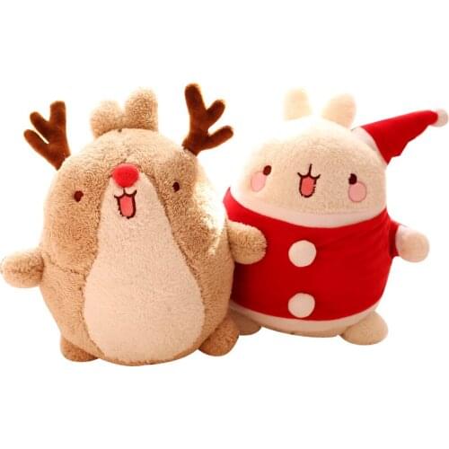 Transformation Christmas Elk& Rabbit Plush Toys 35CM Hottest Quality cotton stuffed animal Decorations Gift for Children Toys