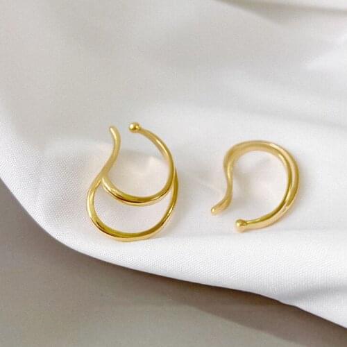 Metal Gold Non Piercing Clip Earrings For Women Personality Special Design Without Pierced Ear Clips Japanese Ladies Jewelry