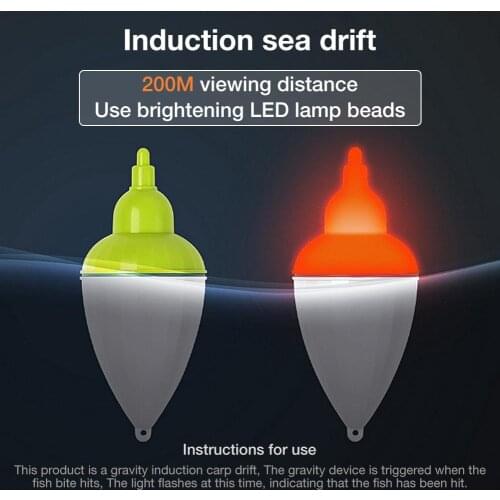 LED Electronic Light Saltwater Fishing Float Sea Rock Plastic Fishing Floats Luminous Night Fish Tackle Accessories