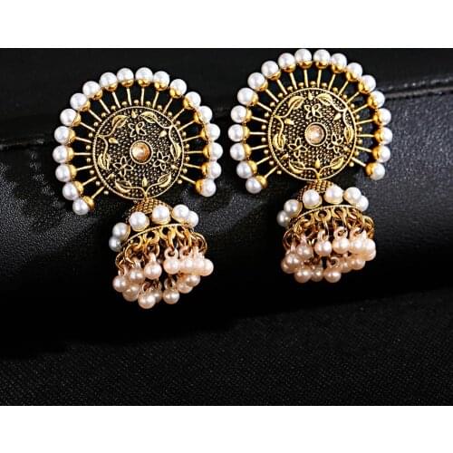 Jewelry Woman Bells Earring Boho Silver Color Pearl Pendientes Ear Rings For Girls Piercing Fashion Aesthetic Statement Earrings