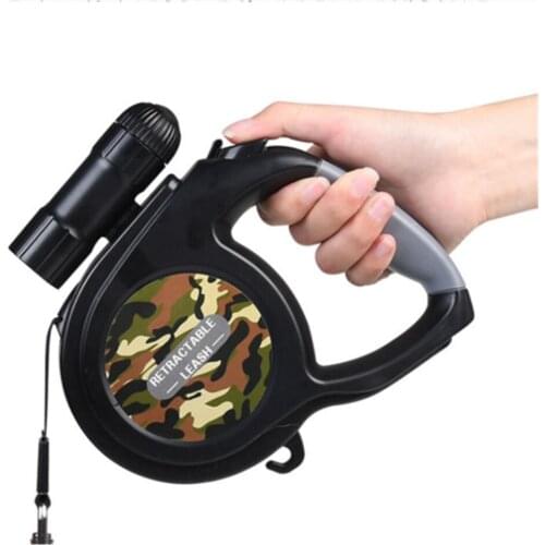 Pet Traction Rope 5m Extendable Single Headed Pet leash Hand Holding Dog Rope With LED Light Dog Rope for Medium Dog