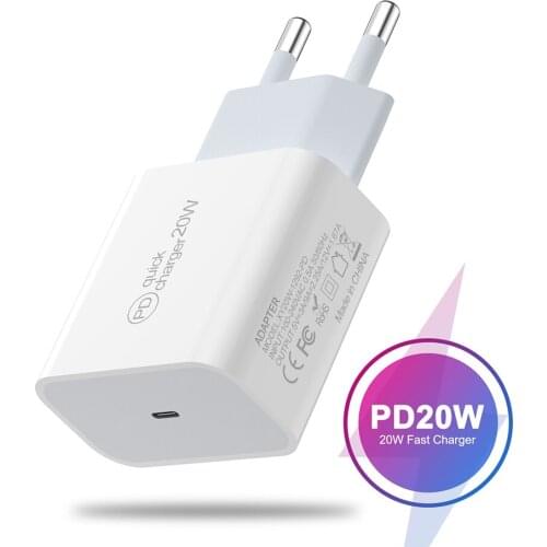 PD 20W USB Type C Charger Adapter Fast Phone Charge for iPhone 12 Pro Max 11 Mini 8 Plus Xiaomi Mobile Charger