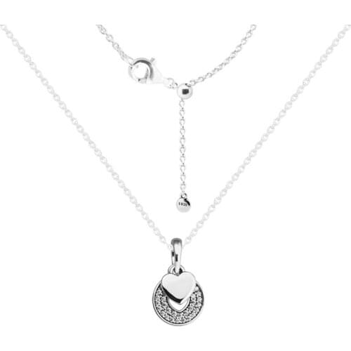 Celebration Hearts Necklaces and Pendants 100% 925 Sterling Silver Jewelry For Women Free Shipping 13N036