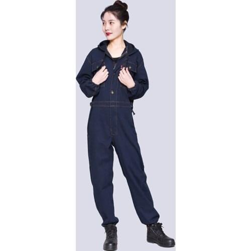 New Fashion Safari Style Long Sleeve Women High Quality Denim Jeans Jumpsuit And Rompers Plus Size Trousers S-4XL Overalls