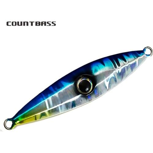 30g 1.06oz Countbass Jigging Lures, Metal Lead Fish Jig, Saltwater Small Sized Slim Jigs Sea Bass Game Pike Fishing