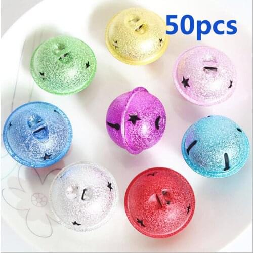 50pcs Jingle Bells Aluminum Loose Beads Small For Festival Party Decoration/Christmas Tree Decoration/DIY Crafts Accessories