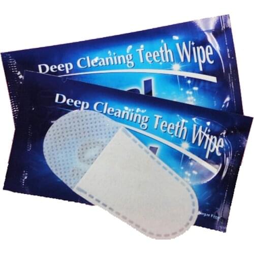 50 pcs Deep Cleanning Teeth Clean Wipe Whiter Teeth Whitening Remove Residue Stains Dental Care Brush Up for Oral Deep Cleaning