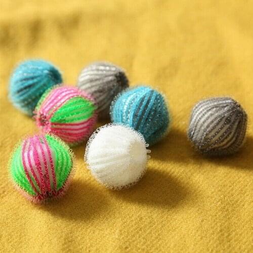 6pcs Lint Hair Remover Washing Machine Balls Nylon Laundry Ball For Laundry Reusable Nylon Balls Protection Laundry Tools