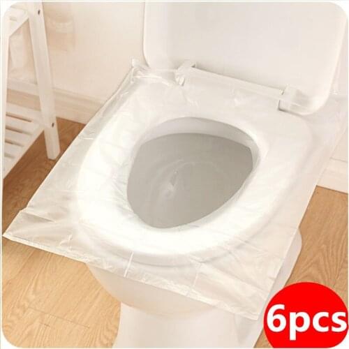 6 Pcs/Pack Disposable Toilet Seat Cover Mat Toilet for Travel Camping Bathroom Accessories