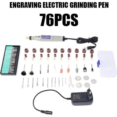 76PCS 18V Mini Multifunction Engraving Pen Grinding Cutting Tools Accessories Set For Dremel Tool Home Electric Drill