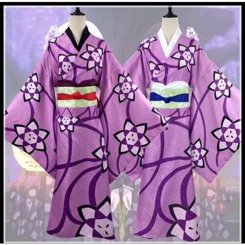 Anime Comic Demon Slayer Kimetsu No Yaiba Cosplay Costumes Ubuyashiki Hinaki Cosplay Costume Ubuyashiki Kiriya Kimonos Clothes