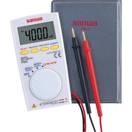 Sanwa PM3 Digital Multimeter Pocket Type 8.5mm thick body with multi-function