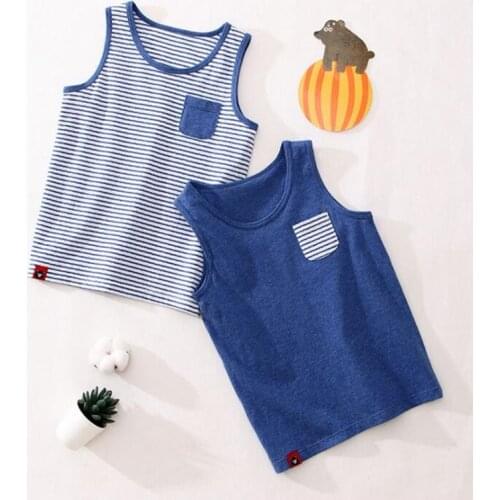 Baby Boys Vests Sleeveless T-shirts Children Summer Vest Top Outfit Kids Boy Cute Coat Cotton Tees Cool Sport Clothes 3-8T