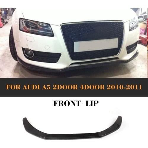 Carbon Fiber Front Bumper Diffuser Lip For Audi A5 Coupe Convertible Hatchback Standard 2010 2011 Non Sline