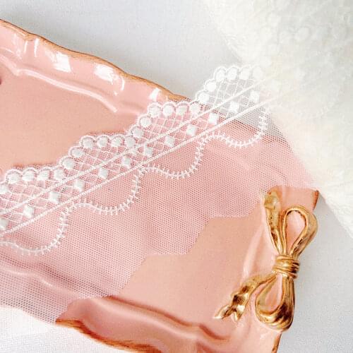 38yards/lot 6cm Mesh embroidery Lace ribbon Dress edge decoration DIY Garment material Needlework sewing accessories 483