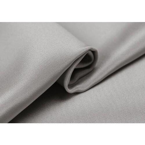 Howmay 100% pure silk fabric crepe de chine 30m/m 45" 130gsm 114cm CDC silver 12# for sewing dress or DIY handmade