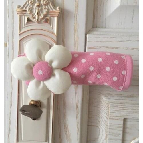 1PC Cute Door Handle Cover Flower Leaves Fridge Door Handle Gloves Accessories High Quality Small Fresh Kawaii Home Decor