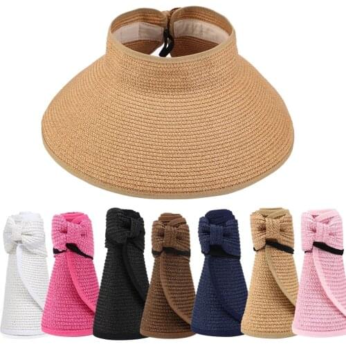 Uv Caps Beach Protection Brim Sun Foldable Femme Hats Women Visors Summer