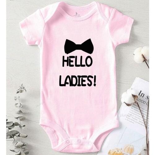 Baby Girl Romper Fall Clothes for Toddler Girls Cotton Newborn Baby One Piece Children Winter Romper Printing Hello Ladies