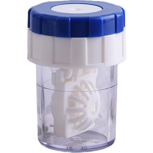 Contact Lenses Washer Portable Rotating Cleaning Plastic Manual Cleaner Holder Container for Travel