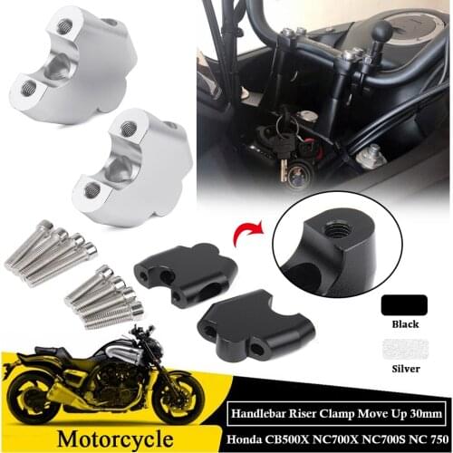 Handlebar Riser For Honda CB500X CB500F NC700X NC700S NC750X NC750S DCT Handle Bar Raiser Height up Moves Backward Adapter Clamp