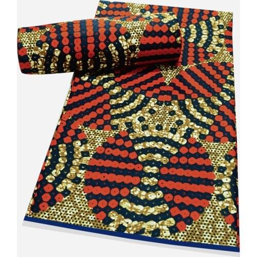 Fashion African Wax Prints Fabric Real Wax Ankara Fabric Waxed 100% Cotton Nigeria Wrappa For Fress Fabric