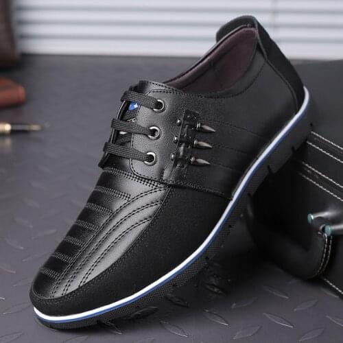 2021Brand Big size Casual Shoes Men Fashion Business Men Casual Shoes Hot sale Spring Autumn Breathable Casual Men Shoes Black t