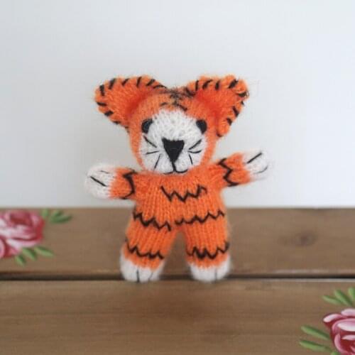 Stuffed Animal Toy Newborn tige Props Knitted Mohair Toy Woodland Animal Easter Day Gift Newborn Photography Props