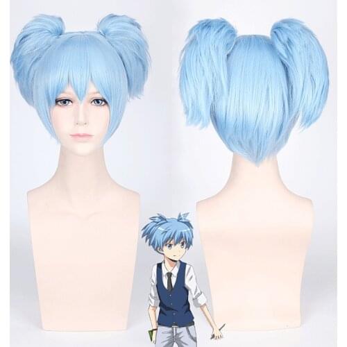 Assassination Classroom Shiota Nagisa Ponytails Wig Cosplay Costume Ansatsu Kyoushitsu Synthetic Hair wigs