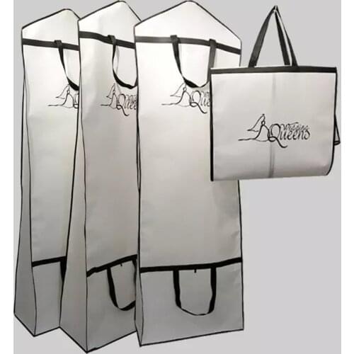 HOT New Thick Non Woven Material Large Size For Wedding Evening Dress Dust Cover Protector Bag Dustproof Accept Printing LOGO
