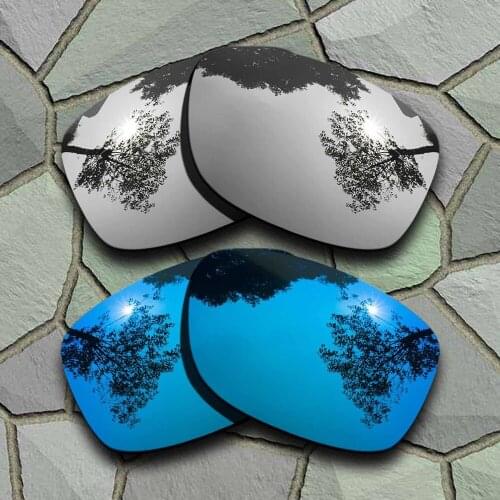 Chrome&Sky Blue Sunglasses Polarized Replacement Lenses for Oakley Jupiter Squared