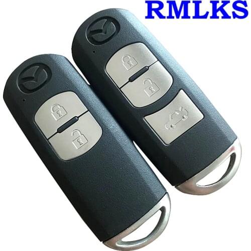 RMLKS 2 3 Button Remote Car Key Shell FOB For Mazda 2 3 5 6 M2 M3 M5 M6 Demio Axela Premacy Atenza Replacement Cover Case