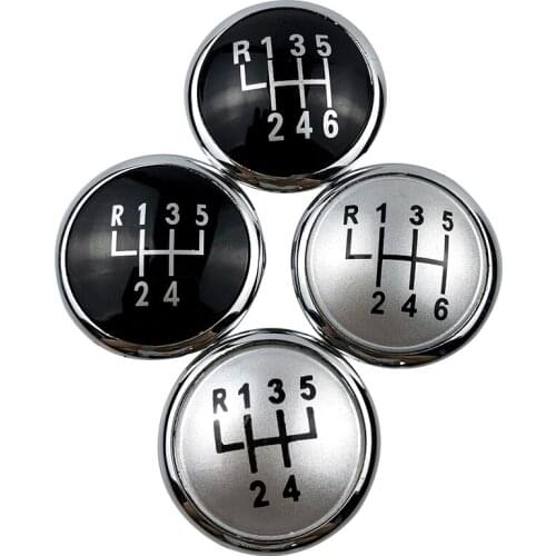 5/6 Speed Gear Shift Knob Stick Cover Cap Emblem Badge For VW Volkswagen Polo 9N 9N2 GTI 2002 2004 2005 2006 2007 2008 2009 2010