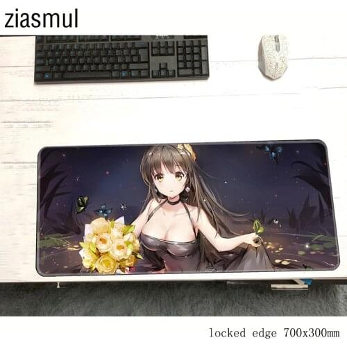 Sexy mouse pad 700x300x2mm mats anime Computer mouse mat gaming accessories japanese mousepad keyboard games pc gamer girl gift