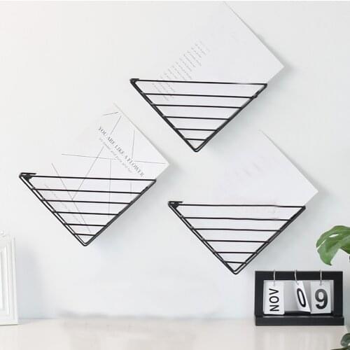 Nordic Wall Hanging Bookshelf Storage Rack Magazine Storage Box Shelf Office Storage Stand Office Wall Decoration Frame shelves