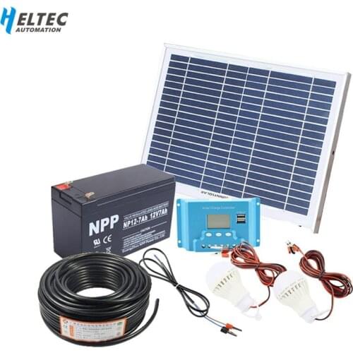 10W home Solar System 18V solar panel with solar controller cable DIY kit