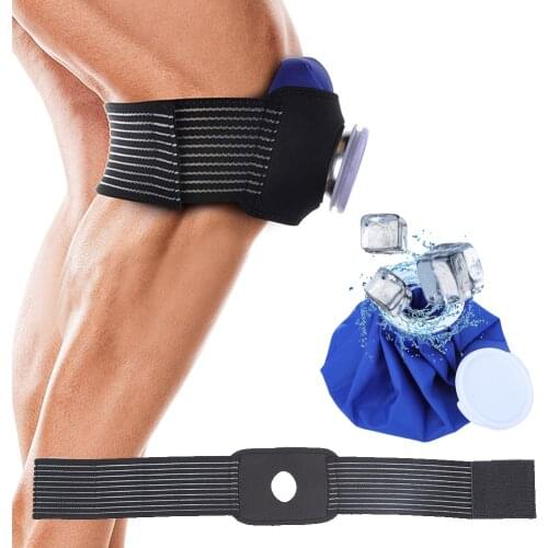 Sport Injury Ice Bag Reusable Heat Cold Cooler Pack Ice Compress Bag Sprain Pain Relief Ice Pack Bag Knee Fixing Band Wrap Set