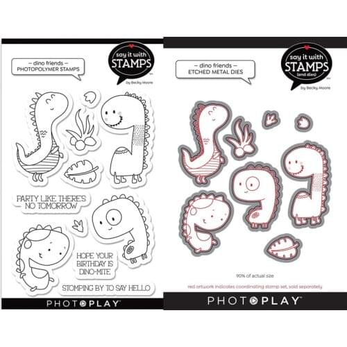 CH 2021 New Arrival Little dinosaur Stencils die and stamps for DIY Scrapbooking/photo Album stamps Decorative Embossing DIY Car