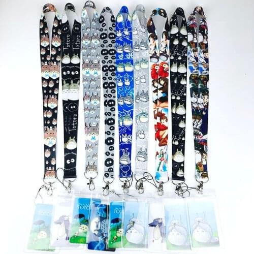 URORU Cartoon My Neighbor Totoro Strap Lanyards for keys ID Card Gym Mobile Phone Strap USB Badge Holder Rope Cute Key Chain New
