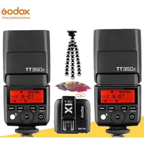 GODOX Mini TT350F TT350 Flash Speedlite TTL HSS 2.4GHz 1/8000 s GN36 Flash Pocket lights + X1TF Trigger for Fujifilm Cameras