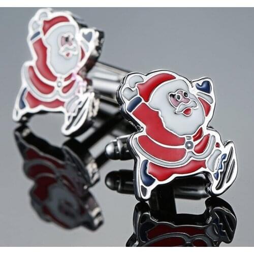 High quality mens Cufflinks new fashion fashion jewelry Santa Claus Cufflinks mens business shirt suit button pin gift