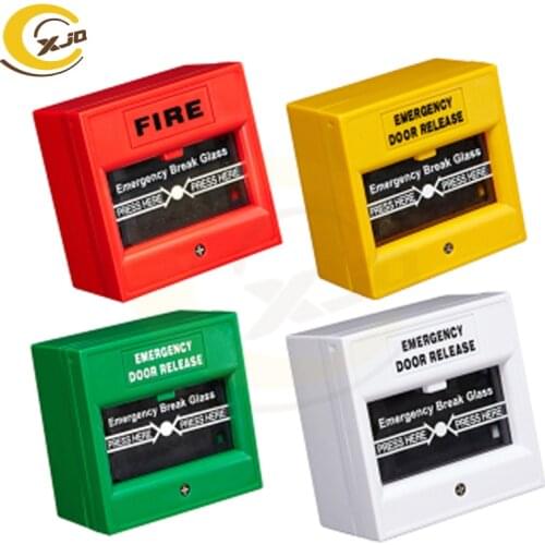 XJQ Emergency Break Glass Door Release Button Break Glass Fire Emergency Exit Release