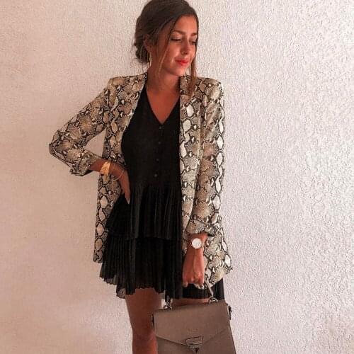 Womens Suit Top Women Women Snake Print Long Sleeve Suit Coat Blazer Biker Jacket Outwear Blazer Womens Snake Print Blazer