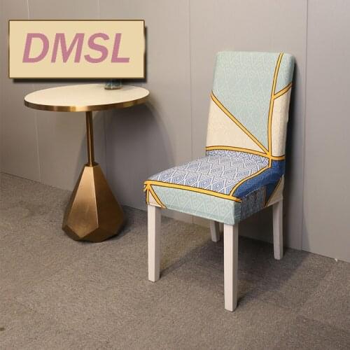 2 4 6pcs Spandex Elastic Printing Dining Chair Slipcover For Party HRemovable Anti-dirty Kitchen Seat Case Stretch Chair Cover