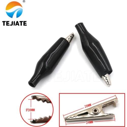 25PCS Alligator Clip Sheath Clip Small Battery Wire Power Clip Grounding Test Clip Large/Medium/Small Test Line