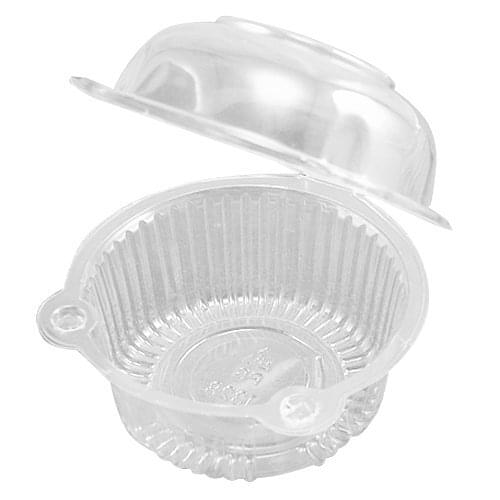 50 x Single Plastic Clear Cupcake Holder / Cake Container